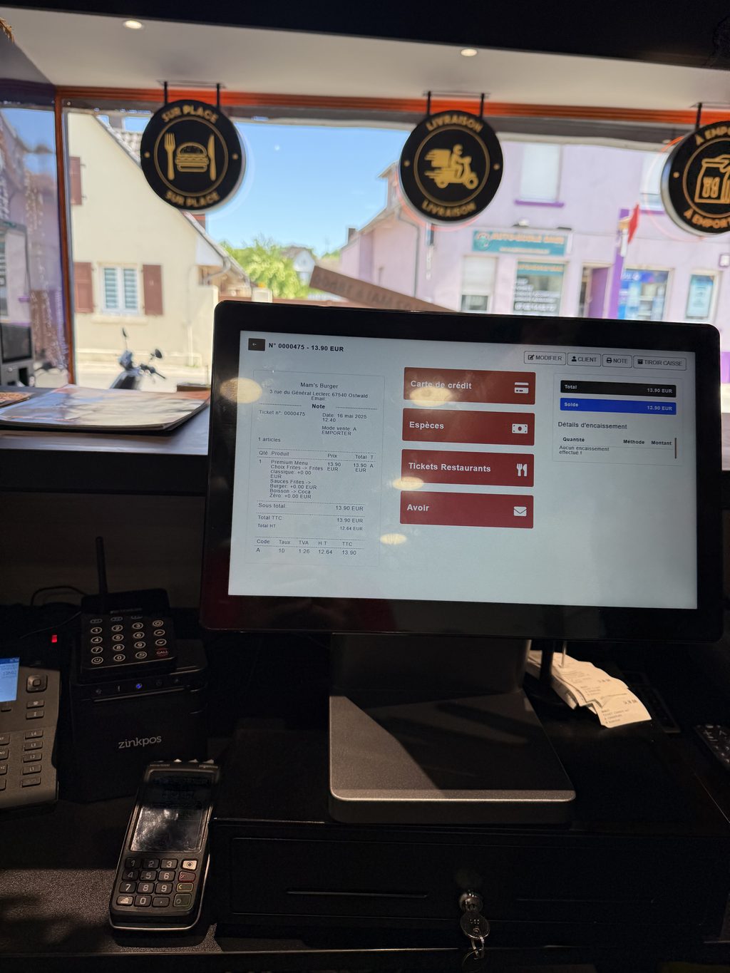 Poste de caisse Locatouch en bar-restaurant