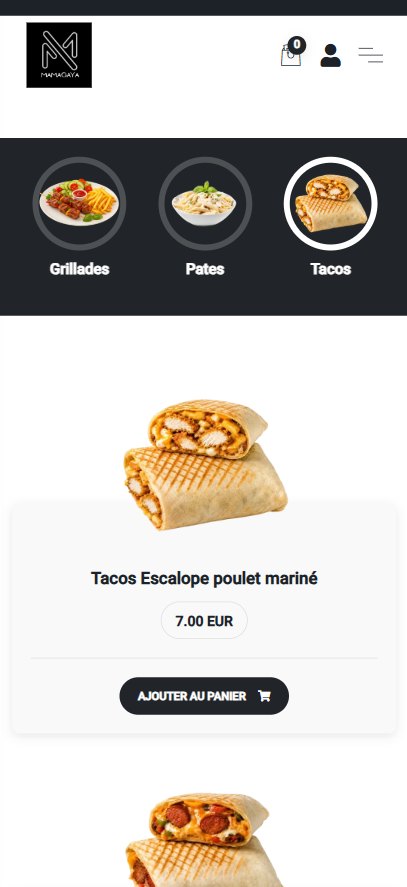 Boutique click & collect sur mobile, aux couleurs de l’enseigne